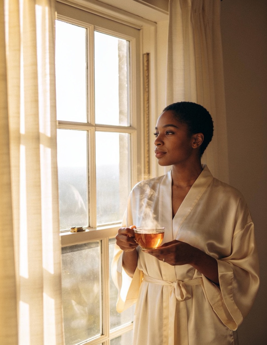 Peaceful morning integration ritual — your daily ageless practice